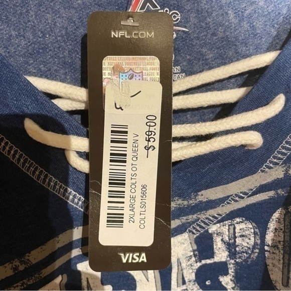 Official Colts Sweatshirt xxl long sleeve top NFL Majestic Fan Fashion NWT - Picture 7 of 9